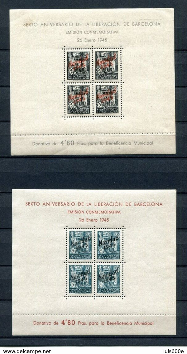 1945.ESPAÑA.BARCELONA.EDIFIL NE29/NE30**.NUEVOS SIN FIJASELLOS(MNH).CATALOG 520€ - Barcelona