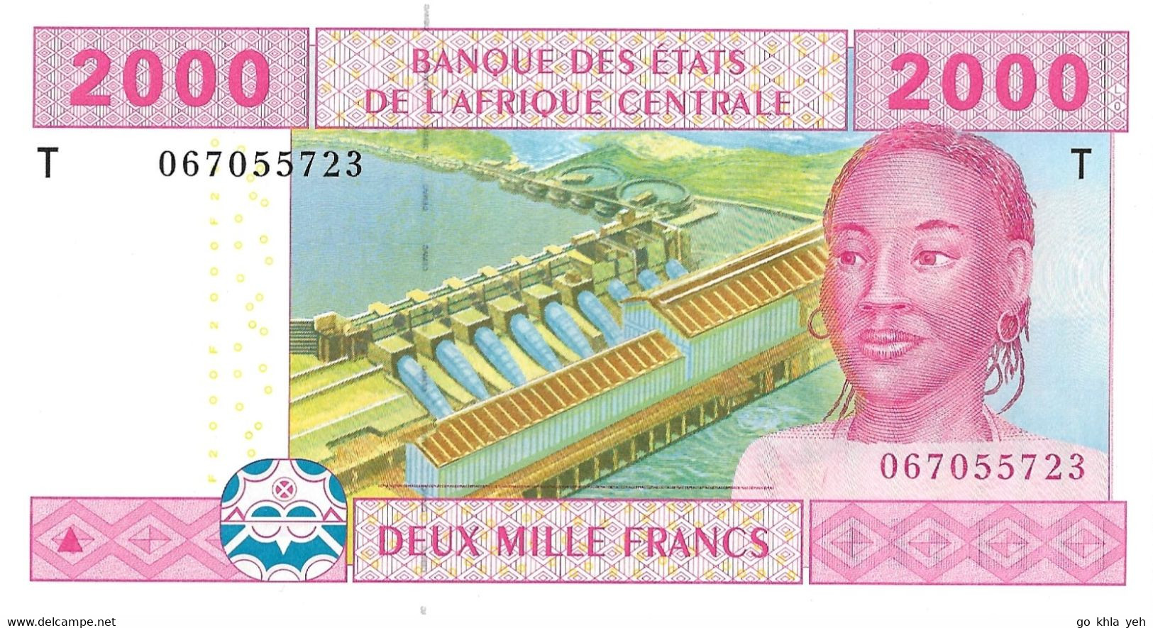 ETATS D'AFRIQUE CENTRALE - REPUBLIQUE DU CONGO 2002 2000 Franc - P.108Ta  Neuf UNC - Centraal-Afrikaanse Staten