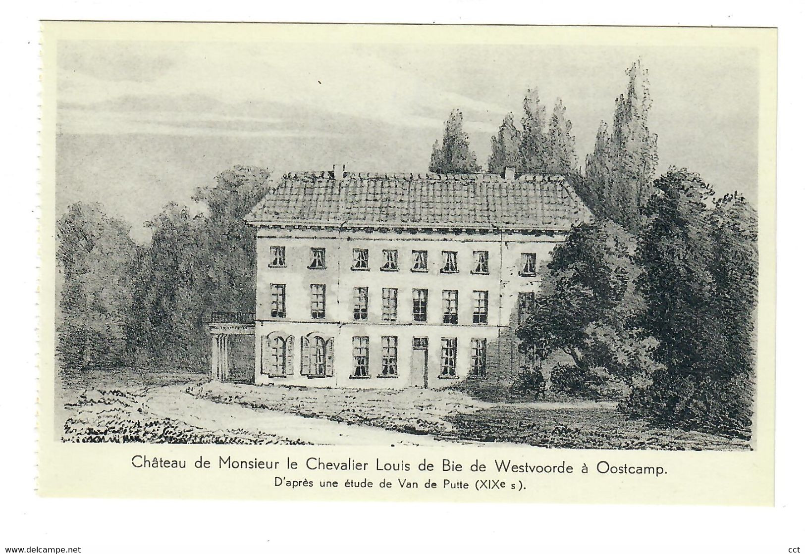 Oostcamp  Oostkamp  Château De Monsieur Le Chevalier Louis De Bie De Westvoorde   KASTEEL - Oostkamp