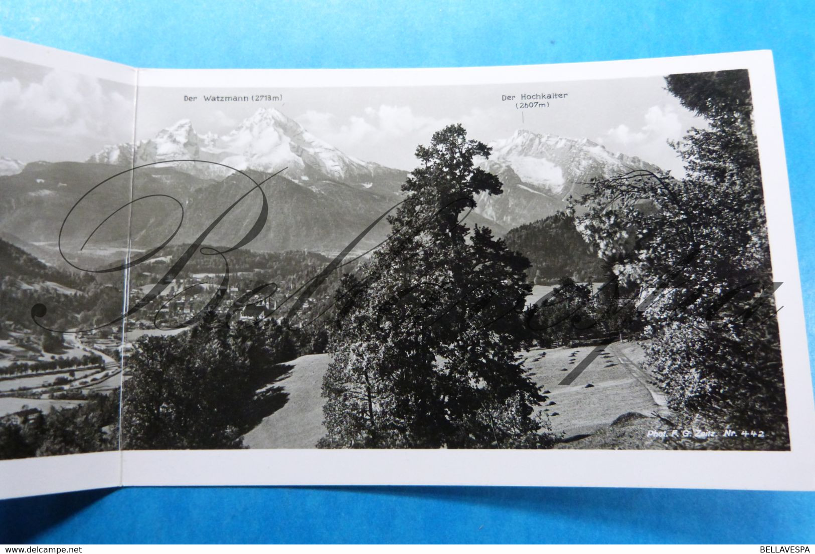 Das Berchtesgadener Land. Photo F.G. Zeitz N°442 Carte Double  Beiëren - Alpinismo