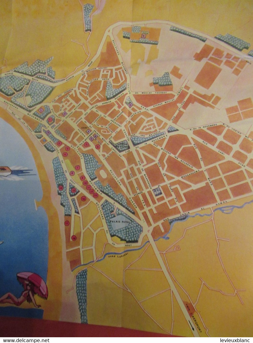 Document Ancien/MAROC/AGADIR /Carte De La Ville Et Présentation Illustrée/ Office  Marocain Du Tourisme/1989   PGC465 - Toeristische Brochures
