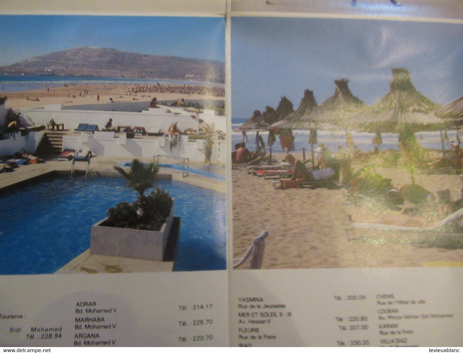 Document ancien/MAROC/AGADIR /Carte de la ville et présentation illustrée/ Office  Marocain du Tourisme/1989   PGC465