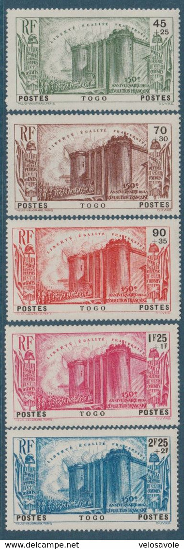 TOGO N° 177/181 SERIE REVOLUTION * - Unused Stamps