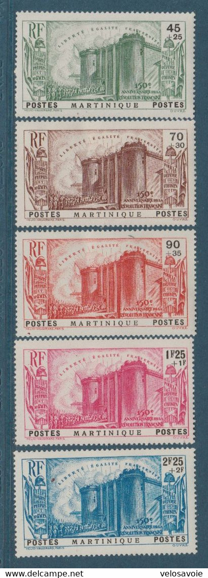 MARTINIQUE N° 170/174 SERIE REVOLUTION * - Neufs