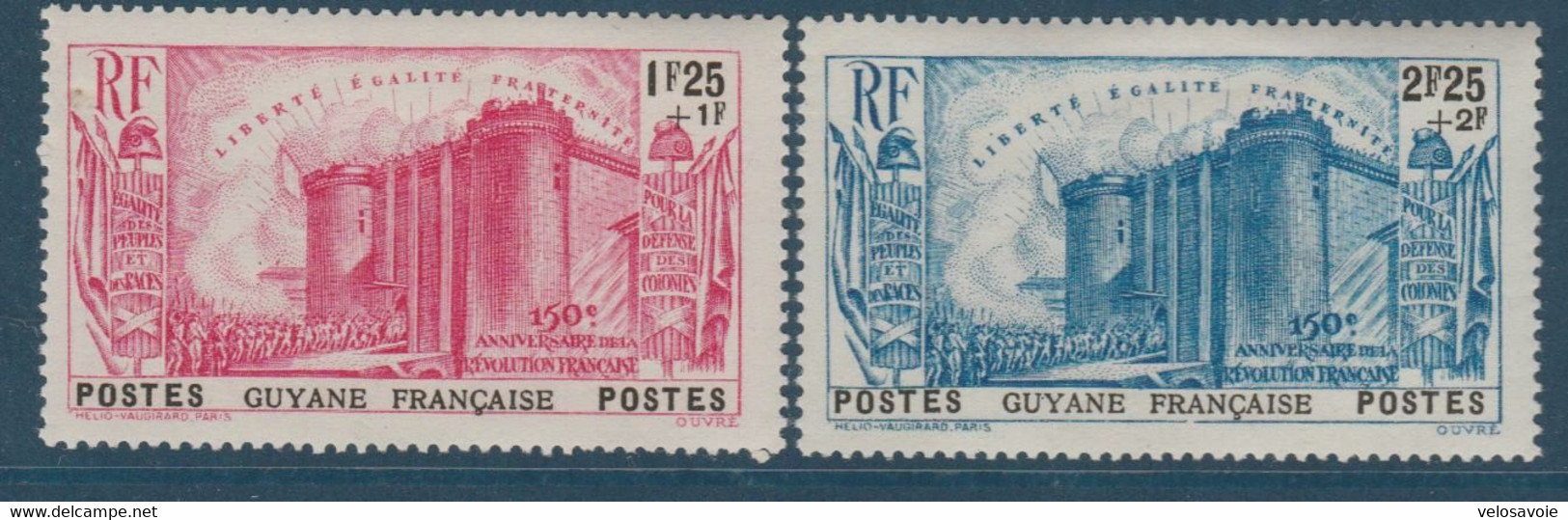 GUYANE N° 152/156 SERIE REVOLUTION * - Nuovi