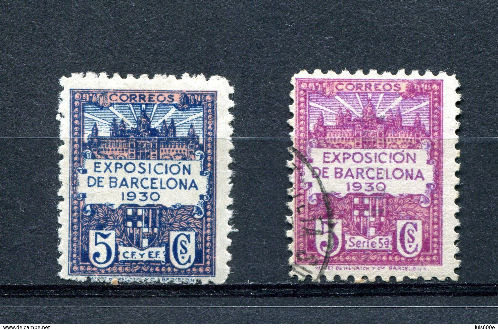 1929.ESPAÑA.BARCELONA.EDIFIL 7/8*/(o).NUEVO Y USADO .CATALOGO 16€ - Barcelona