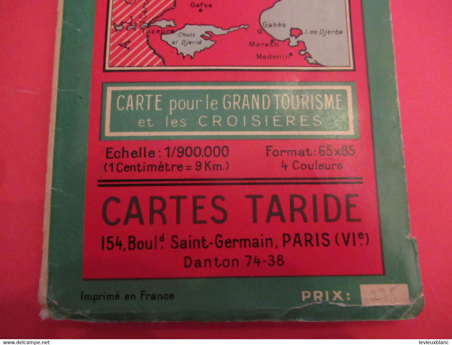 Carte Routiére Ancienne / TUNISIE/ Carte 140 TARIDE/Pour Le Grand Tourisme Det Les Croisiéres/1956    PGC466 - Tourism Brochures