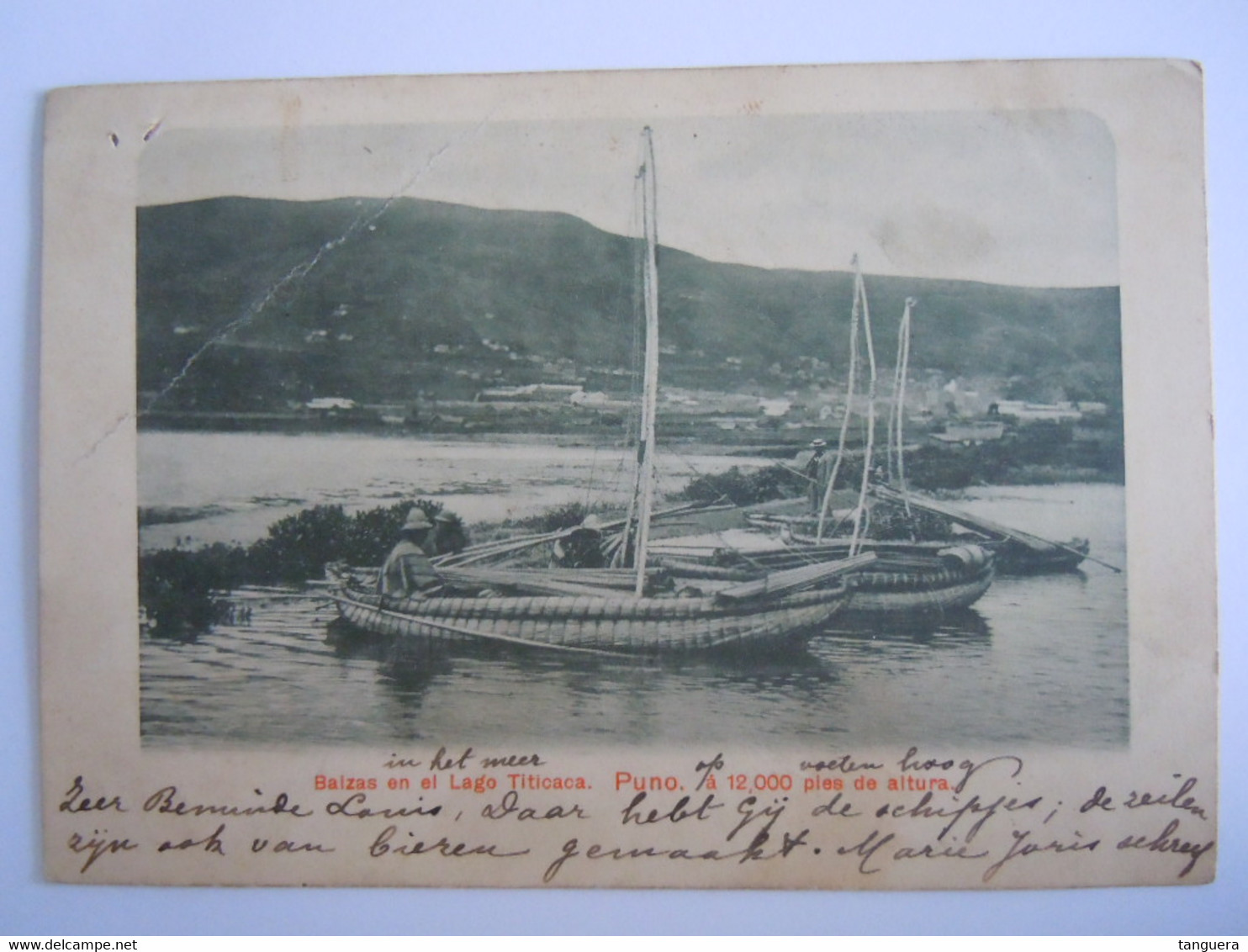 Peru Balzas En El Lago Titicaca Bateaux 1905 - Pérou