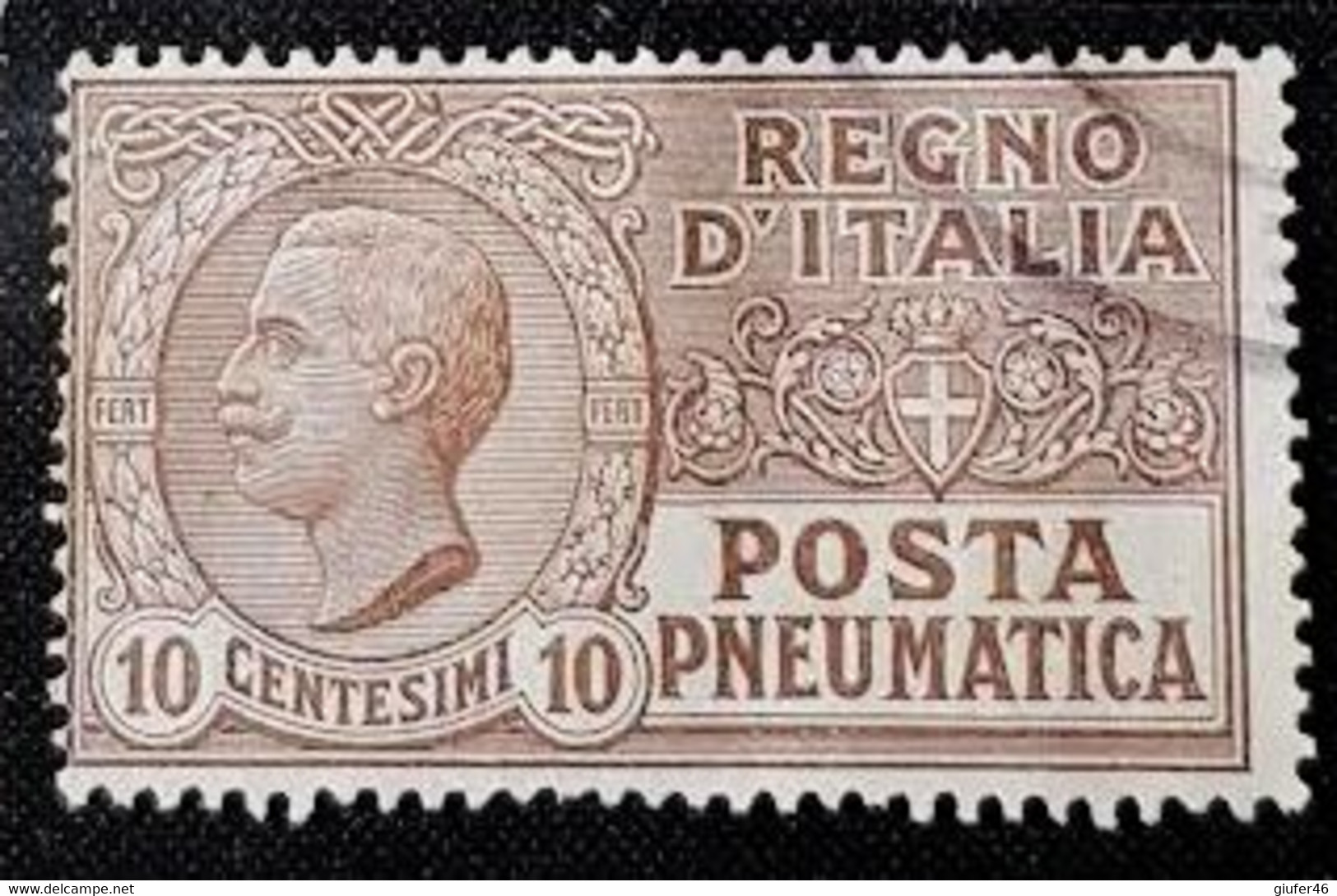 Regno 1913  . Posta Pneumatica N. 1 - Obliterato - Pneumatic Mail