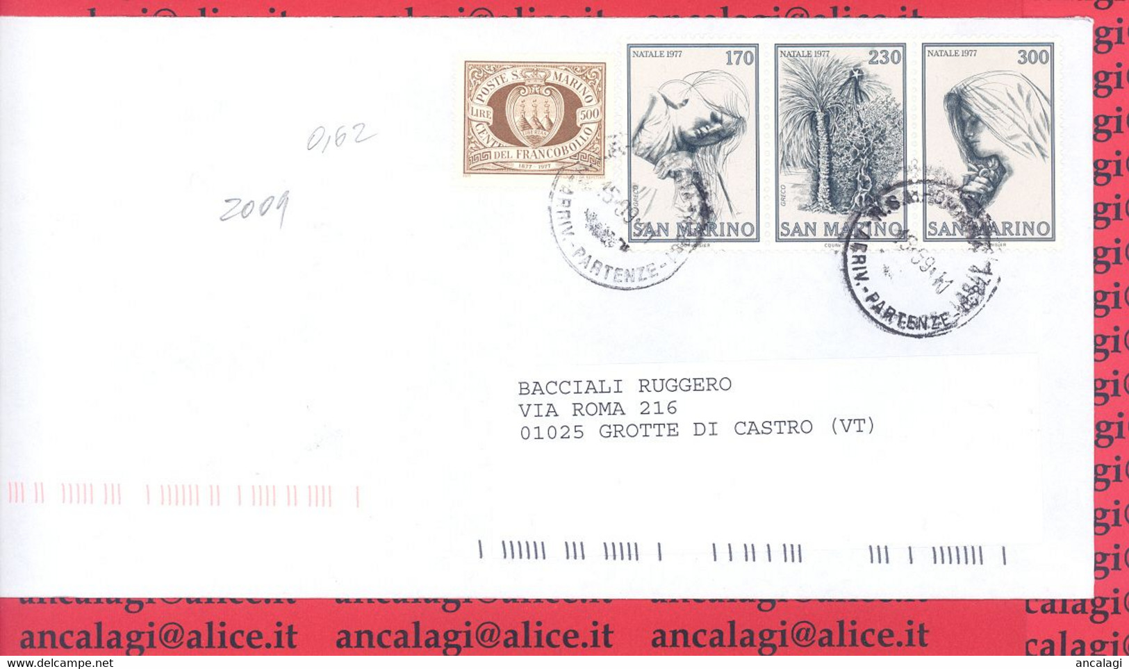 SAN MARINO 2011 - St.Post.083A - Busta Ordinaria "NATALE '77" - Vedi Descrizione - - Lettres & Documents