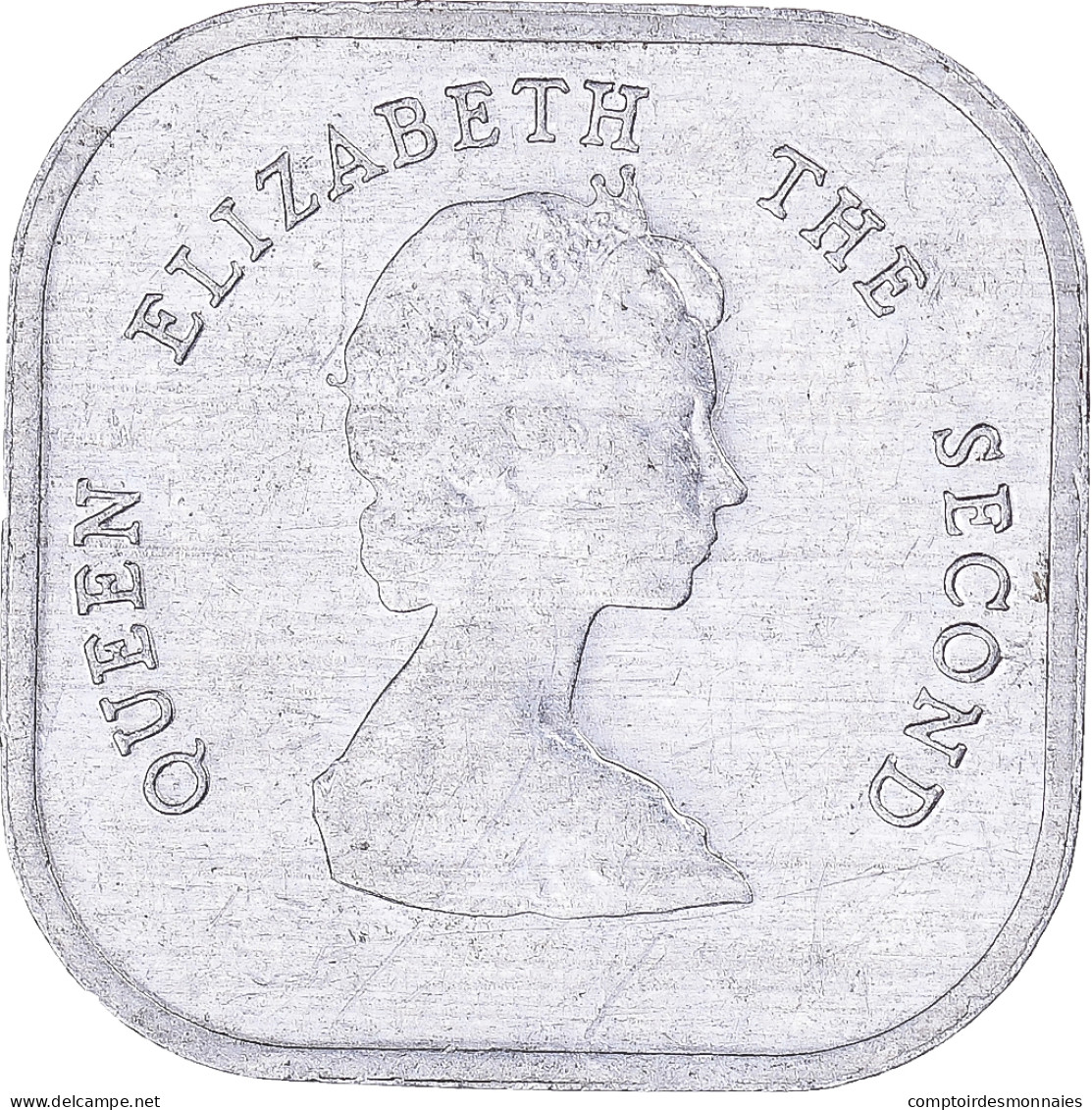 Monnaie, Etats Des Caraibes Orientales, 2 Cents, 1987 - Caraibi Britannici (Territori)