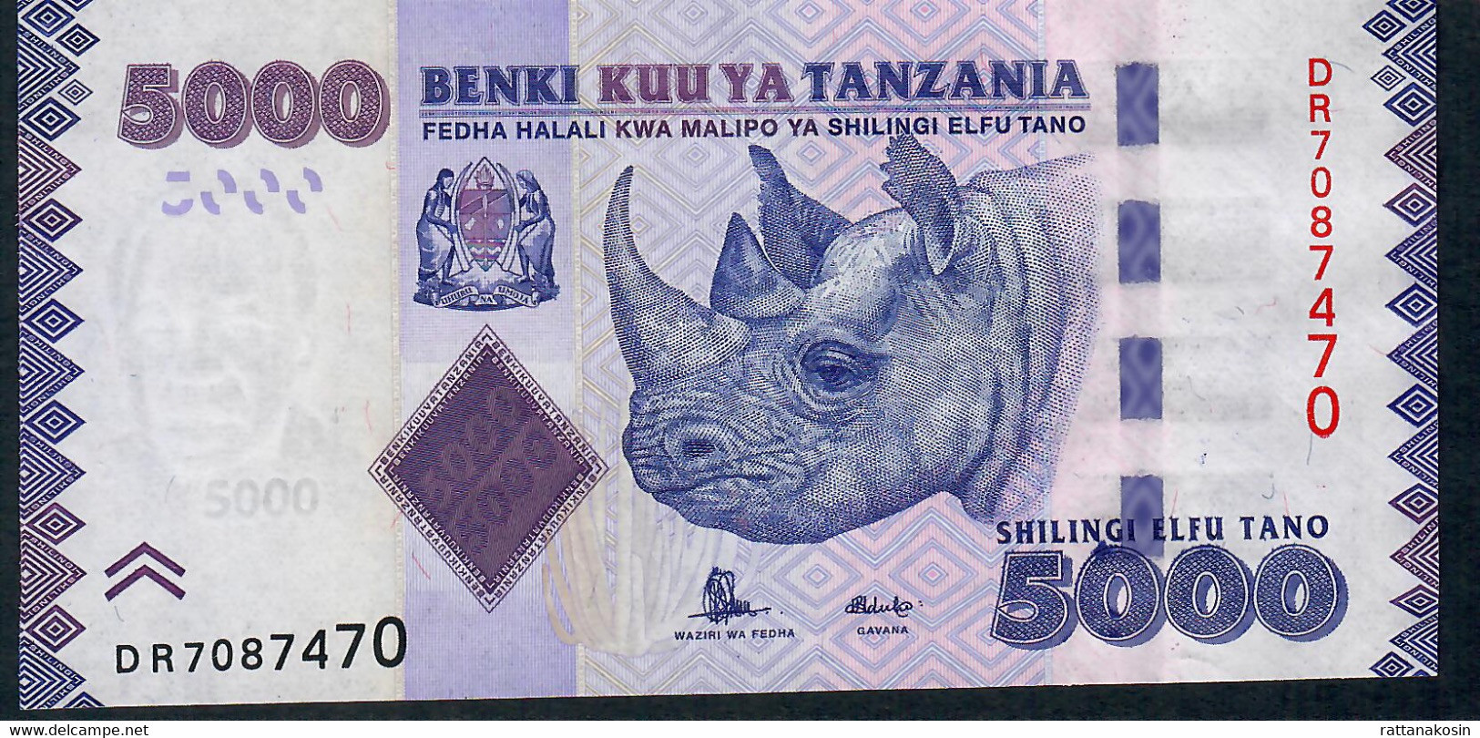 TANZANIA P43b 5000 Shillings 2010 #DR UNC. - Tanzania