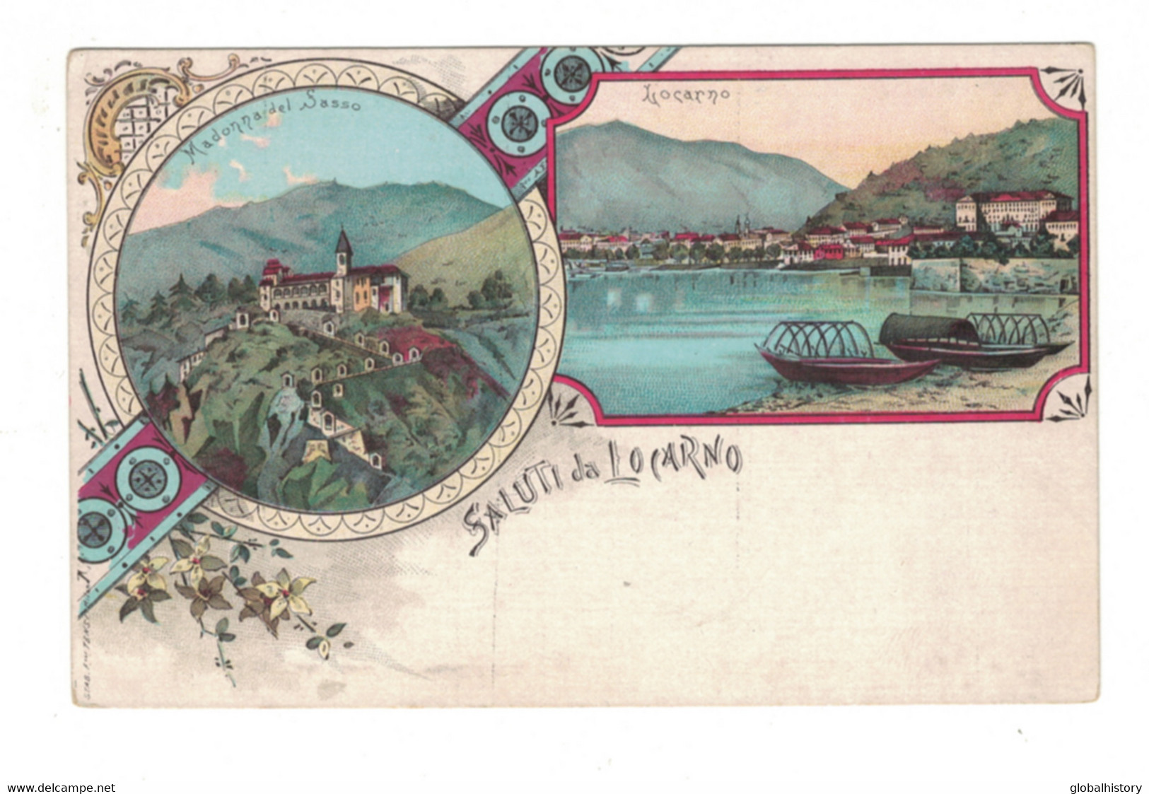 DH1318 - TI - LOCARNO - MADONNA DEL SASSO - LITHO TENSI, RARE PC - Locarno