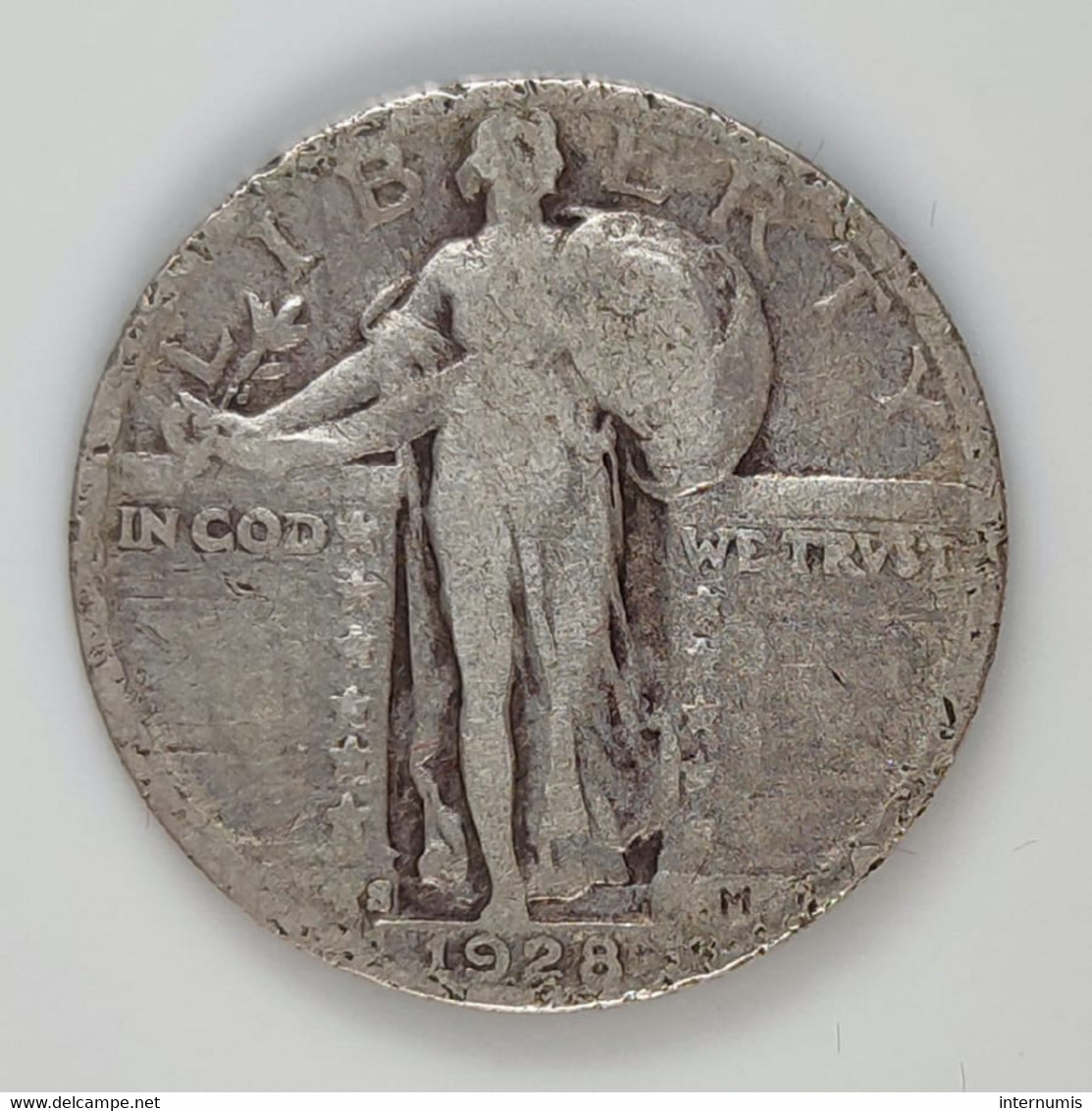 Etats-Unis / USA, Standing Liberty, Quarter Dollar, 1928 - S, San Francisco, Argent (Silver), TB (F), KM#145 - 1916-1930: Standing Liberty