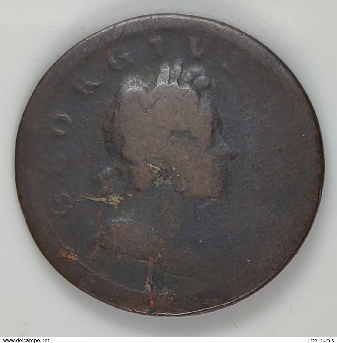 Angleterre / UK, 1/2 Halfpenny, 1717, , Cuivre (Copper), B (VG), KM#549, Sp.3659 - B. 1/2 Penny