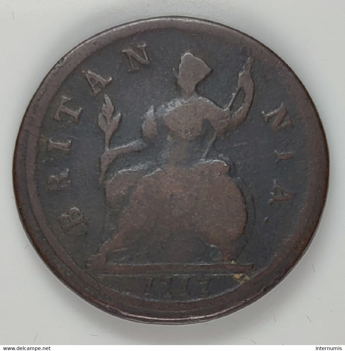 Angleterre / UK, 1/2 Halfpenny, 1717, , Cuivre (Copper), B (VG), KM#549, Sp.3659 - B. 1/2 Penny