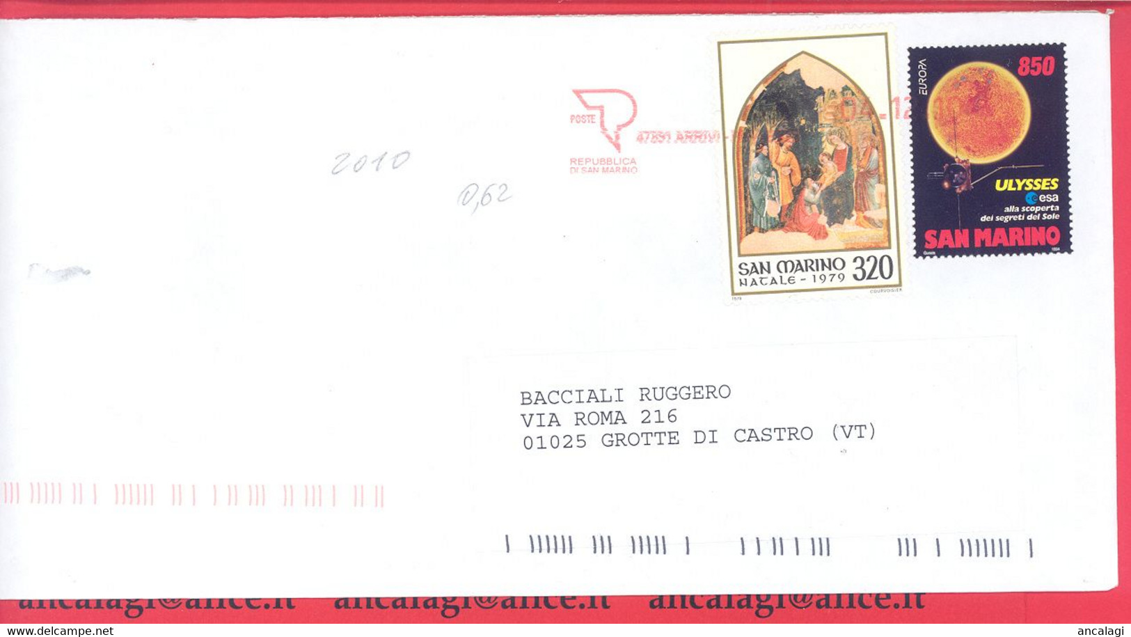 SAN MARINO 2010 - St.Post.078 - Busta Ordinaria "EUROPA" - Vedi Descrizione - - Cartas & Documentos