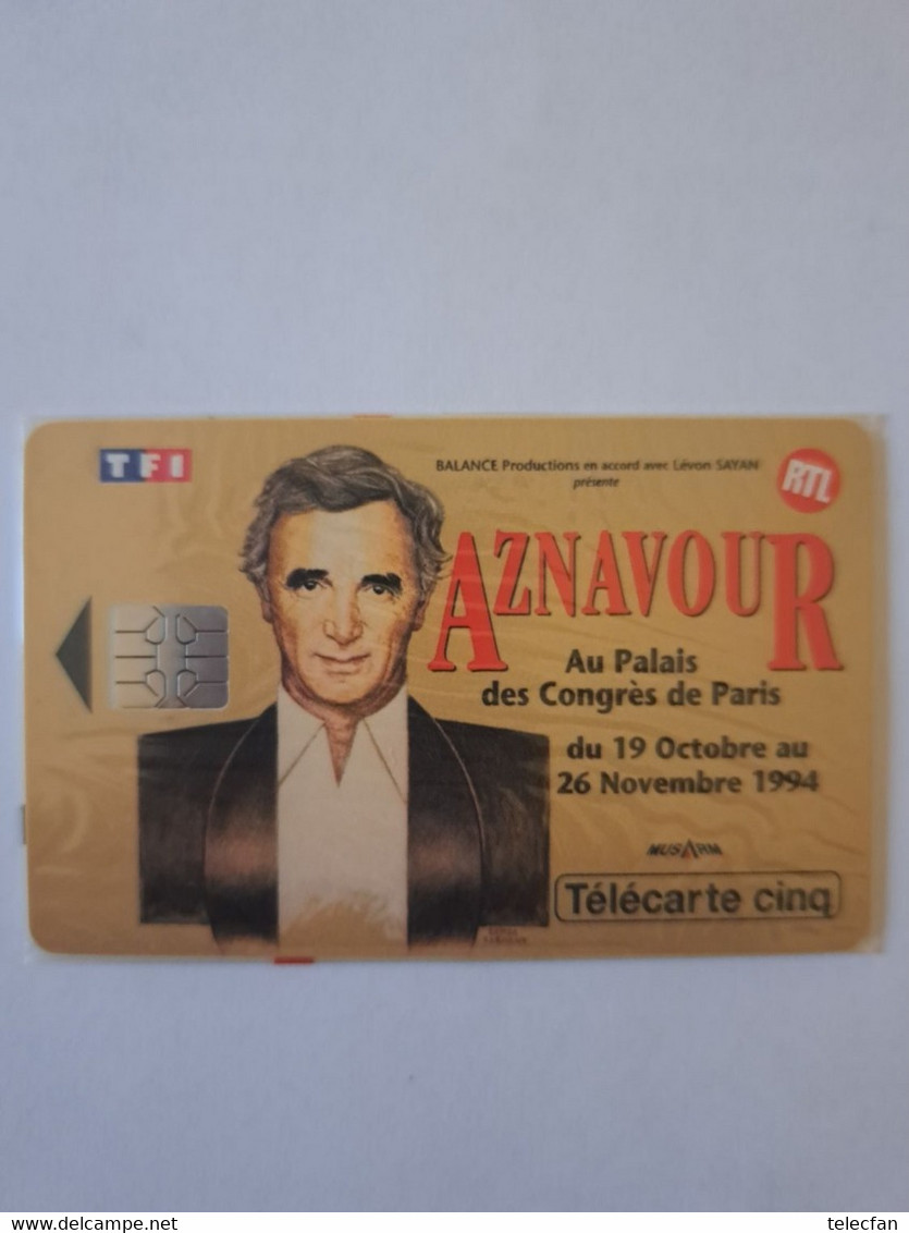 FRANCE PRIVEE GN83 5U AZNAVOUR TF1 NSB MINT IN BLISTER COTE 13€ - 5 Eenheden