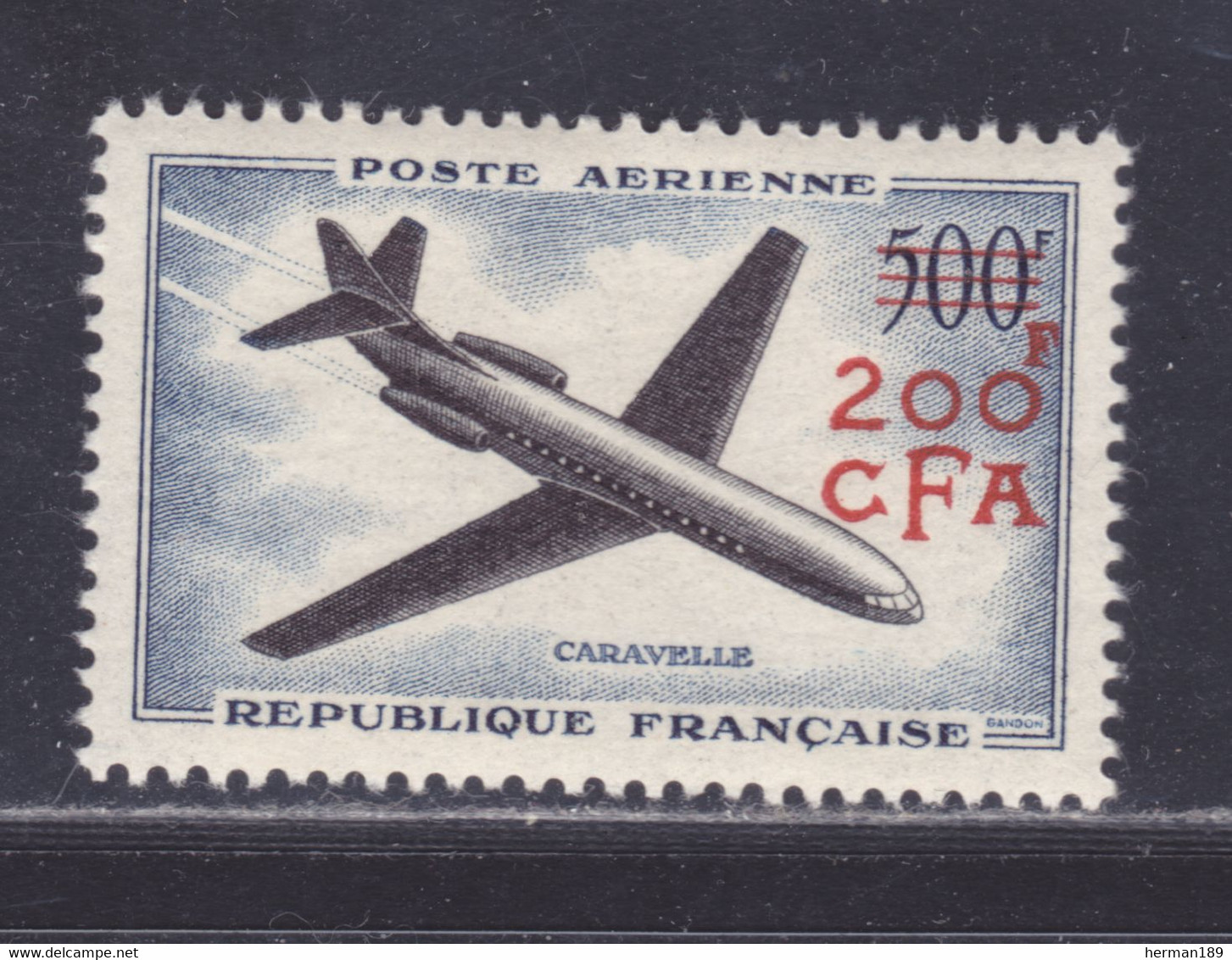 REUNION AERIENS N°   56 ** MNH Neuf Sans Charnière, TB (D9140) Caravelle, Avion - 1957-58 - Luchtpost