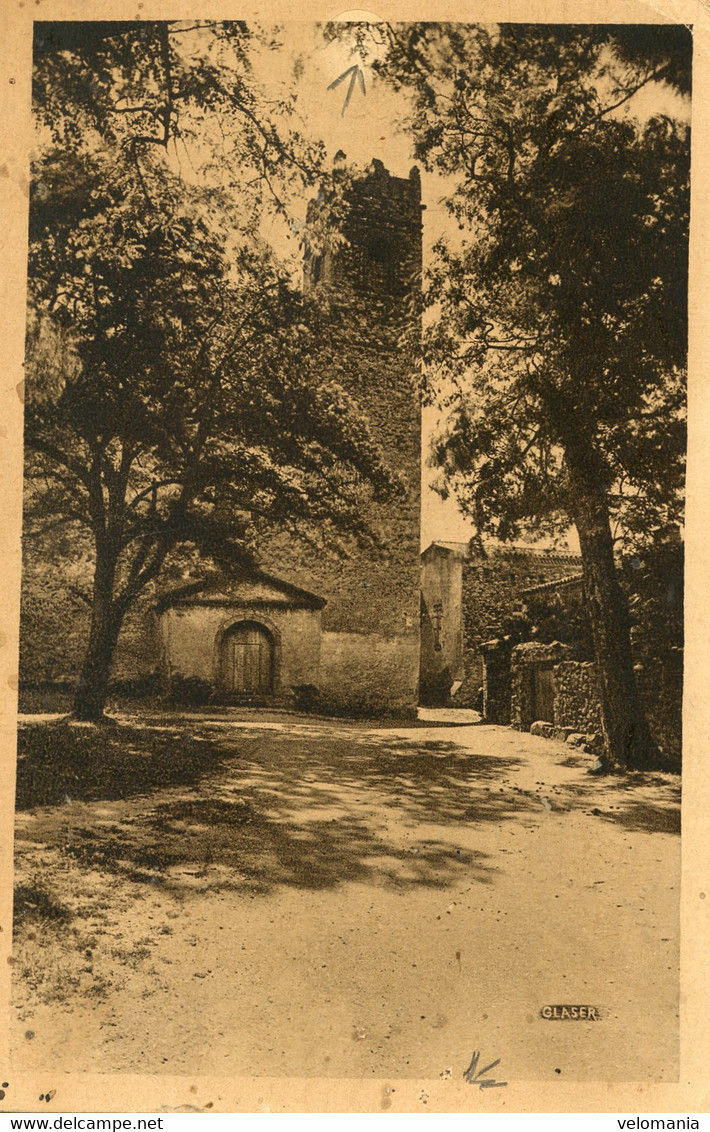 15272 Cpa 66 Sournia - Place De L'Eglise - Sournia