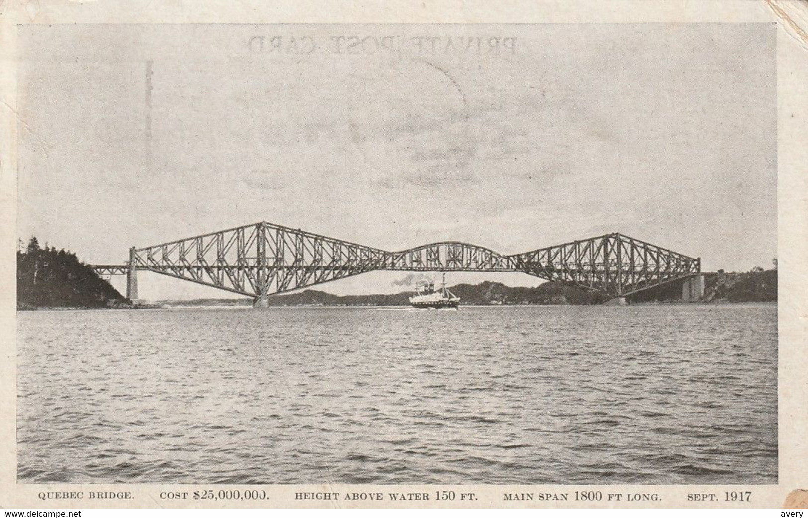 Le Pont De Quebec Quebec Bridge  Sept. 1917 - Québec - Les Rivières