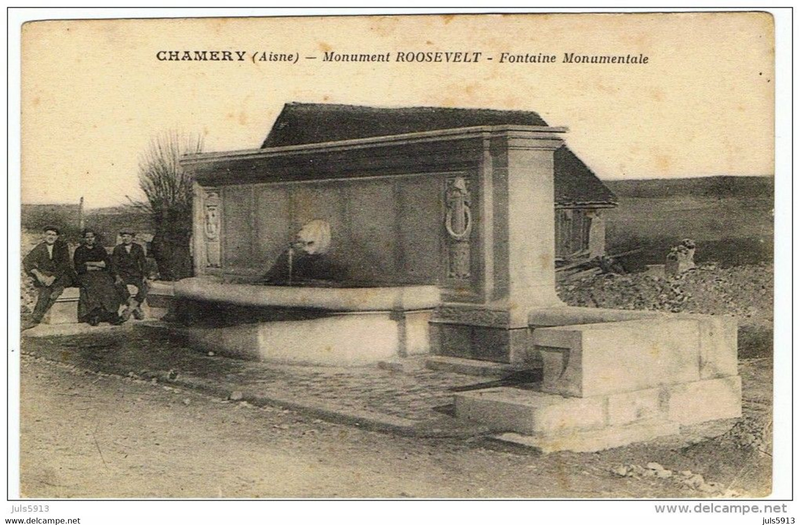 02- CHAMERY - Monument Américain Roosevelt WW1 Américains - Monuments Aux Morts