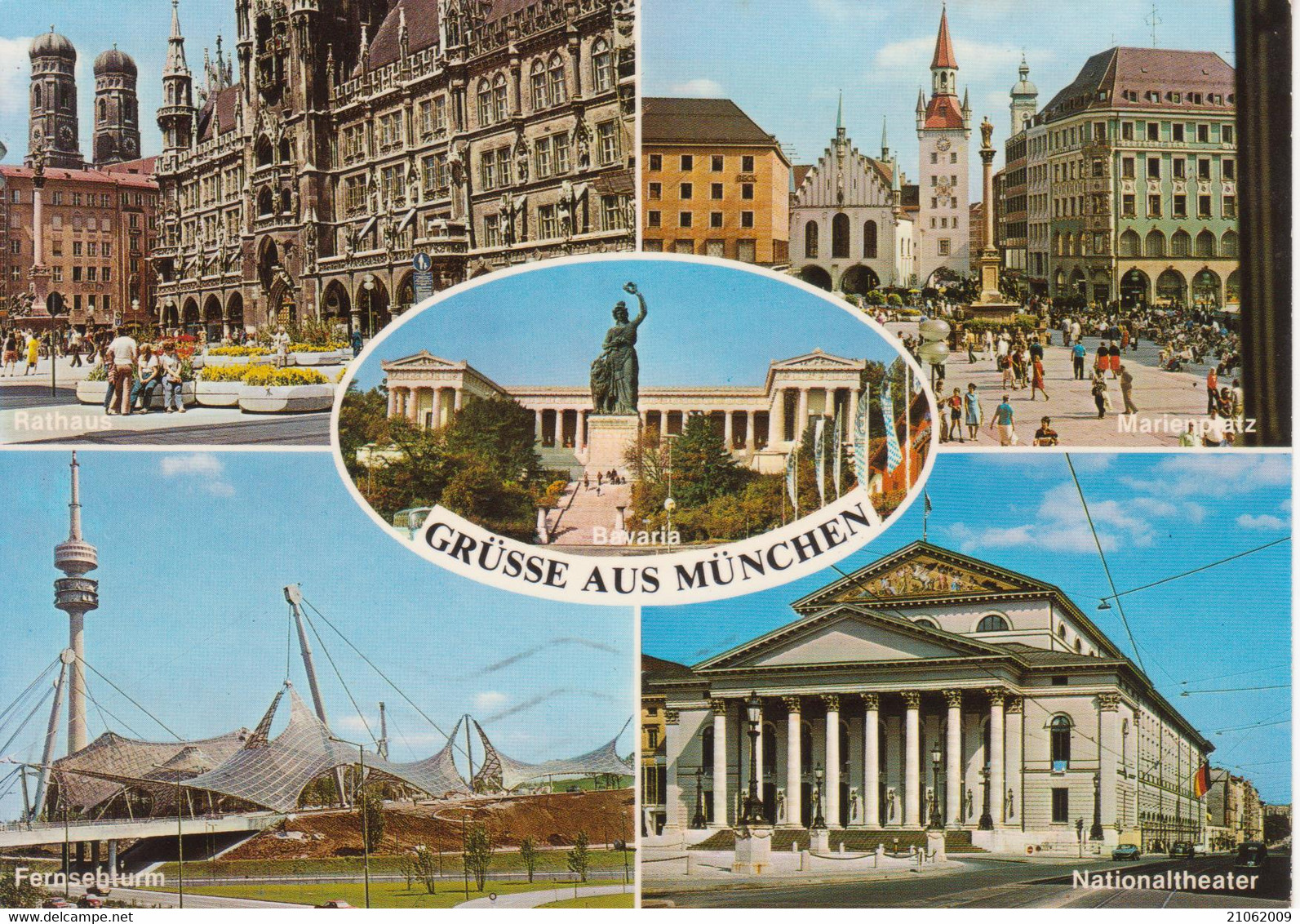 MUNCHEN MONACO - TEATRO THEATER THEATRE - NATIONALTHEATER - RATHAUS - MARIENPLATZ - FERNSEHTURN - V1987 - München