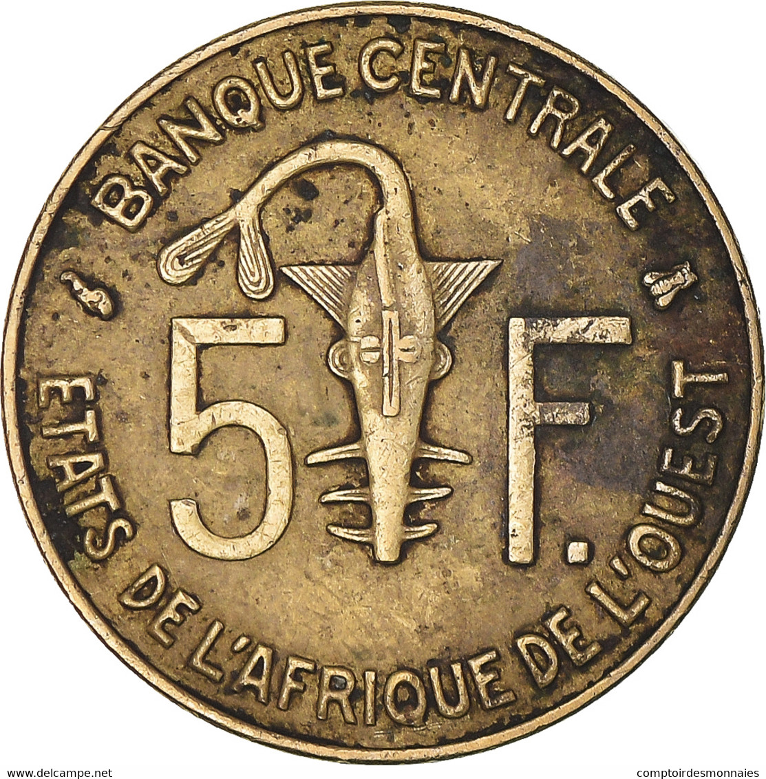 Monnaie, Communauté économique Des États De L'Afrique De L'Ouest, 5 Francs - Elfenbeinküste