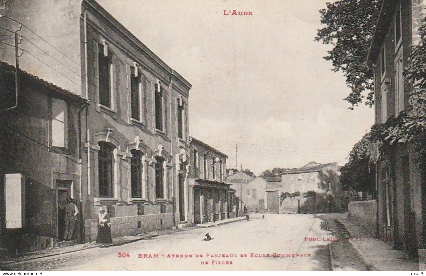 11 -bram - Avenue De Fanjeaux Et école Communale De Filles - Bram