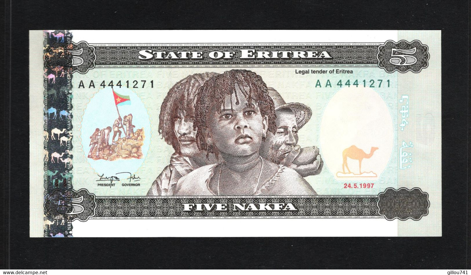 Erithrée, 5 Nakfa,1997 Issue - Eritrea