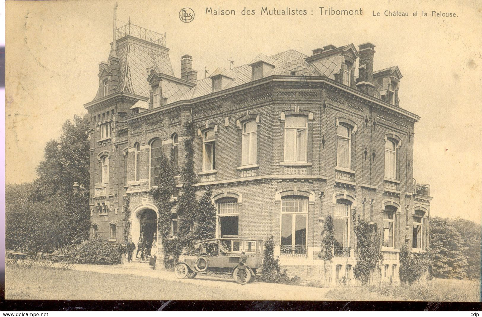 Cpa Tribomont  Chateau Et Voiture  1906 - Herve