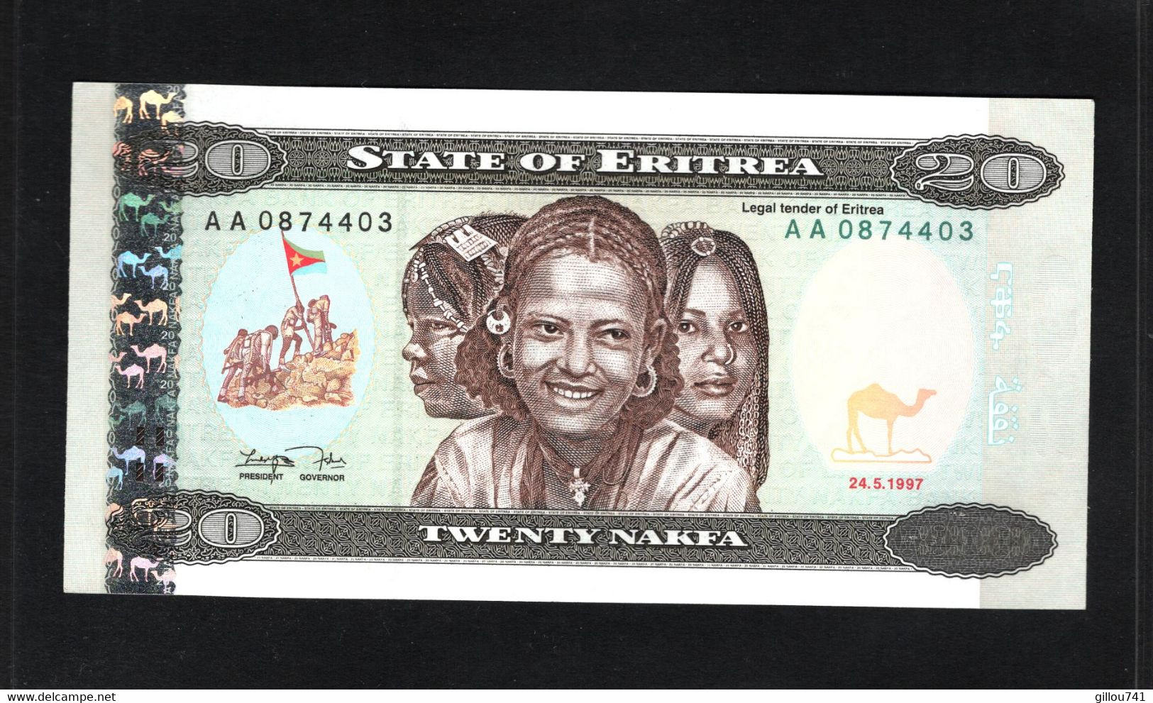 Erithrée, 20 Nakfa, 1997 Issue - Eritrea