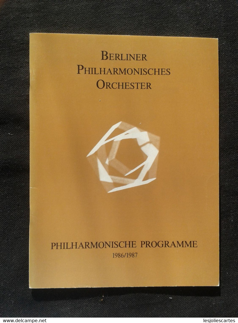 SCHNAUT VIALA FORTUNE CARMELLI YEHUDI MENUHIN CONDUCTOR DIRIGENT BERLINER ORCHESTER CONCERT PROGRAMME PROGRAM - Programme