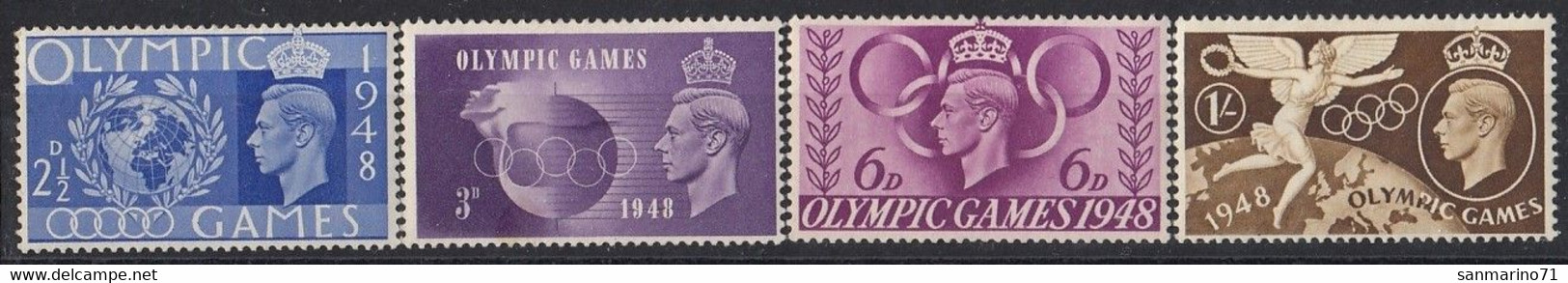 GREAT BRITAIN 237-240,unused,falc Hinged - Zomer 1948: Londen