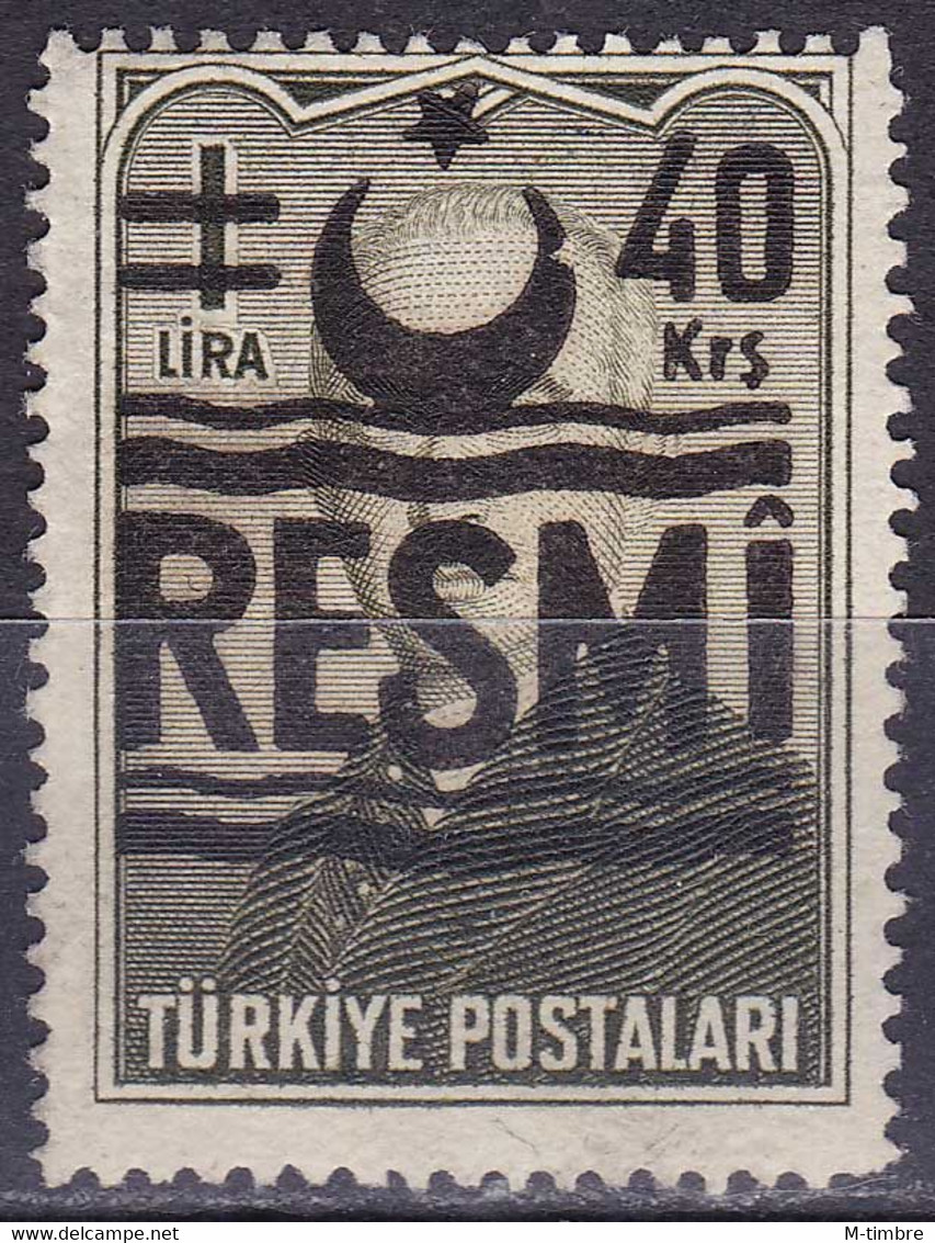 Turquie (Service) YT 34 Mi 36 Année 1955 (Used °) RESMI - Official Stamps
