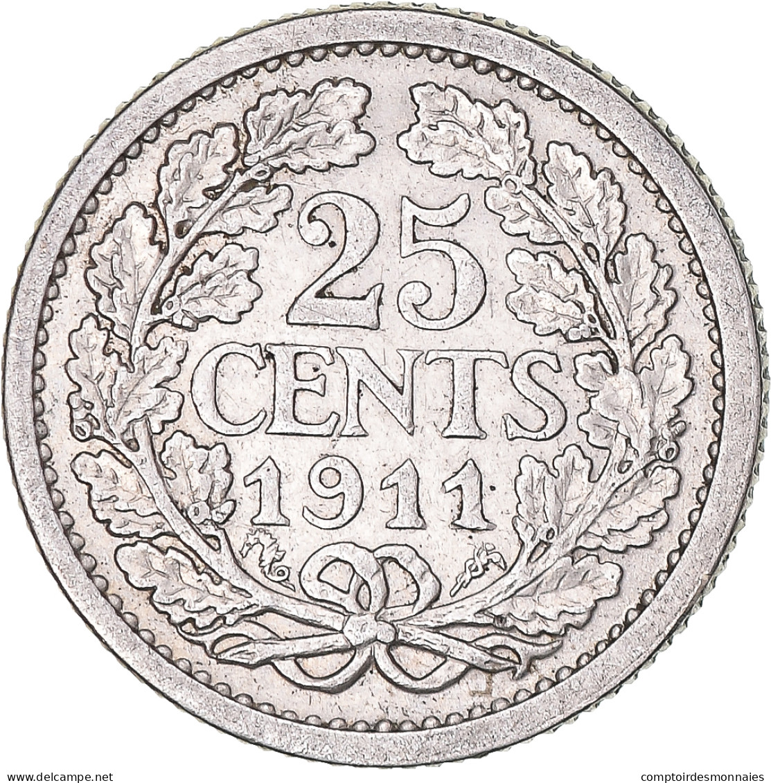 Monnaie, Pays-Bas, 25 Cents, 1911 - 25 Centavos