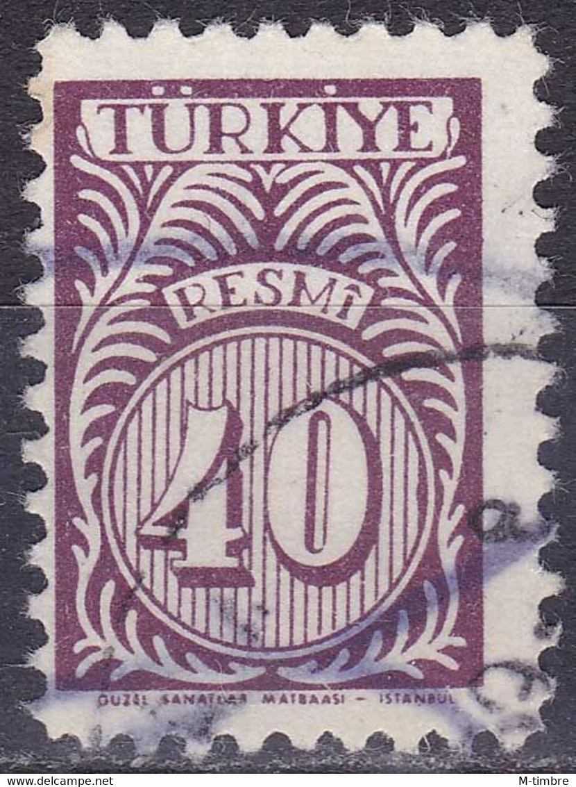 Turquie (Service) YT 50 Mi 49 Année 1957 (Used °) - Official Stamps