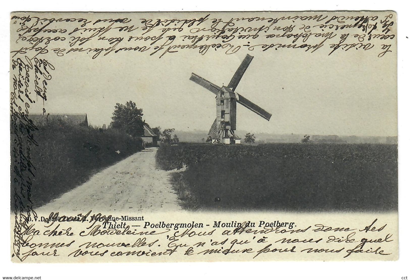 Thielt  Tielt   Poelbergmolen   Moulin Du Poelberg   Edit D.V.D.  8960  Vervenne-Missant - Tielt