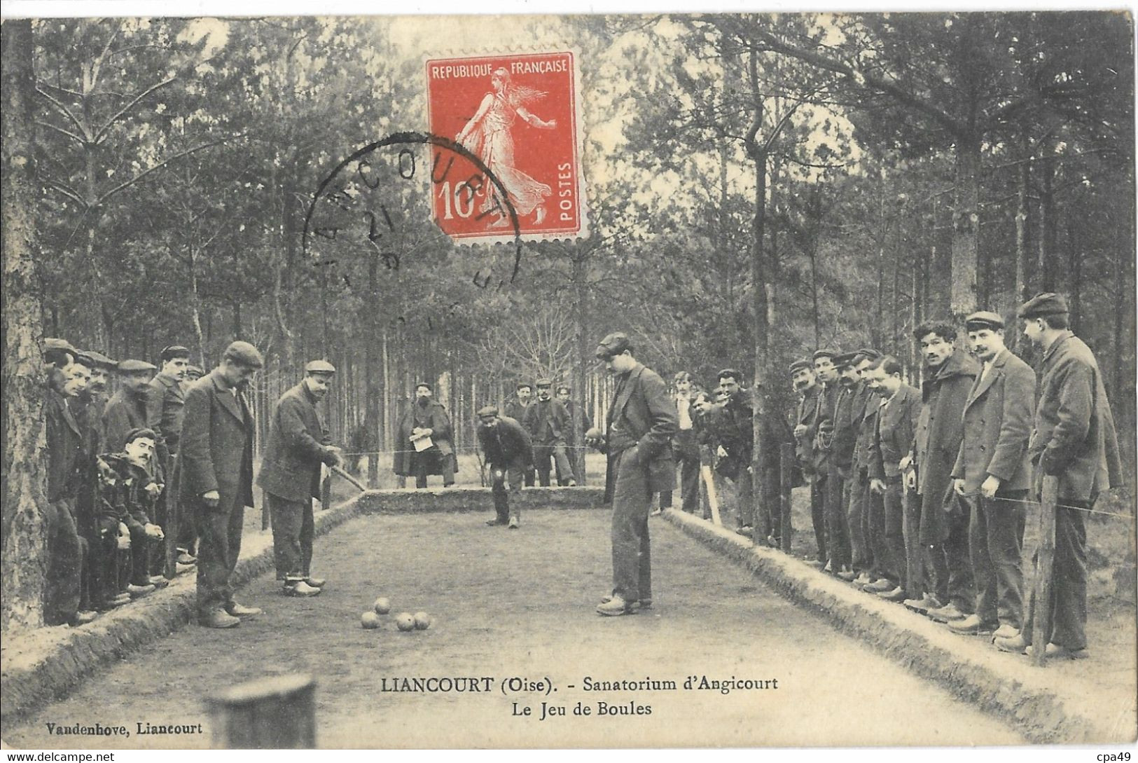 60    LIANCOURT   SANATORIUM  D' ANGICOURT   LE  JEU  DE  BOULES - Liancourt