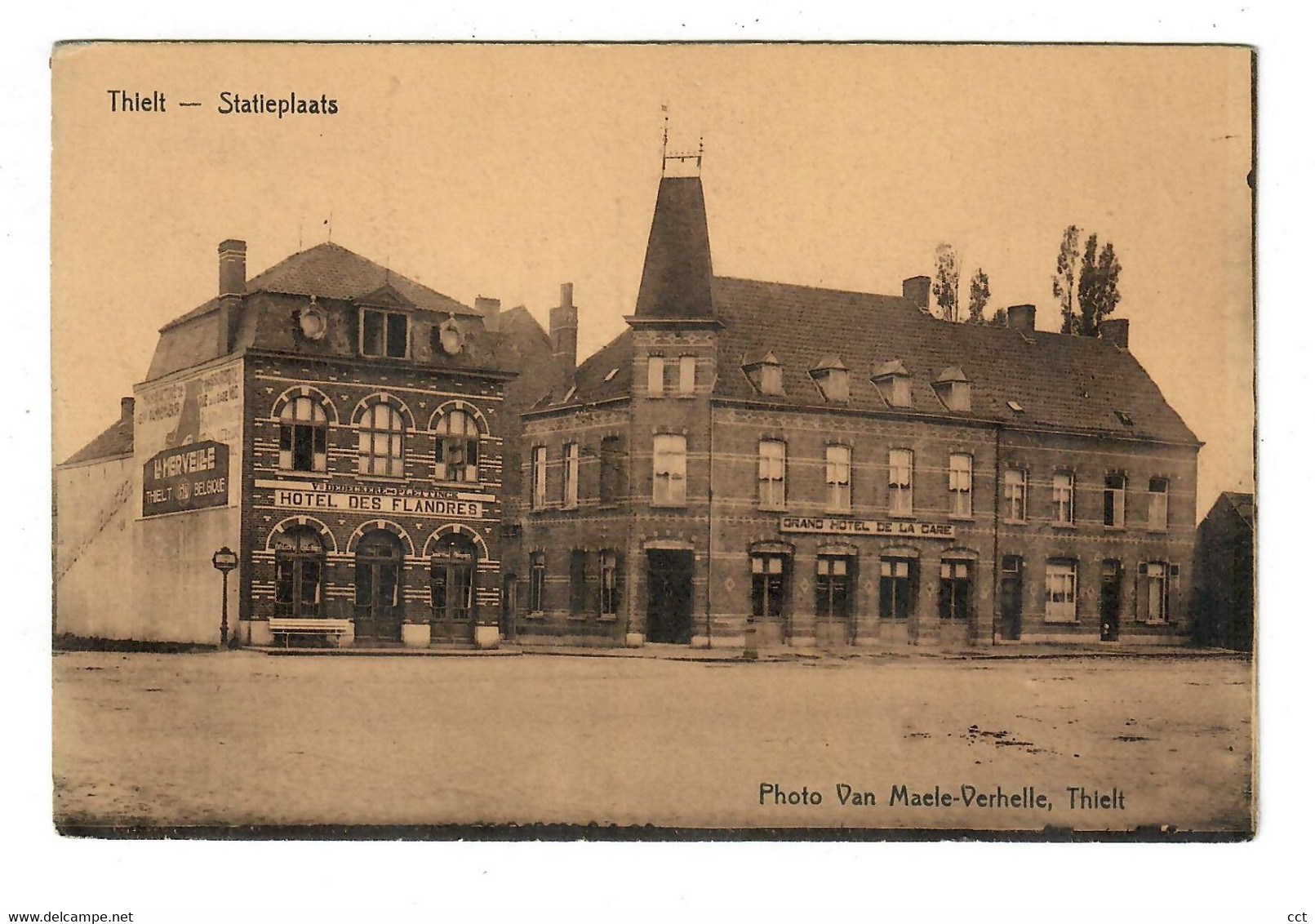 Thielt Tielt Statieplaats Photo Van Maele-Verhelle  (Hotel Des Flandres - Grand Hotel De La Gare) - Tielt