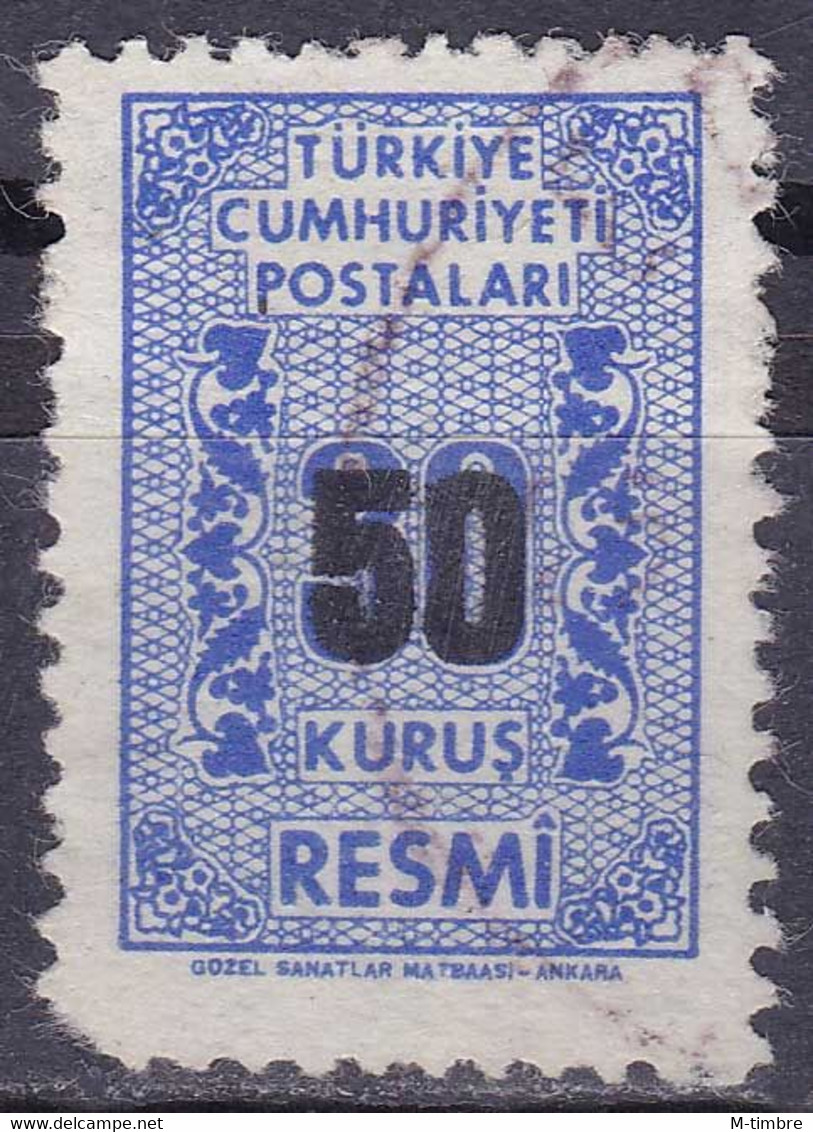 Turquie (Service) YT 80 Mi 84 Année 1963 (Used °) - Official Stamps