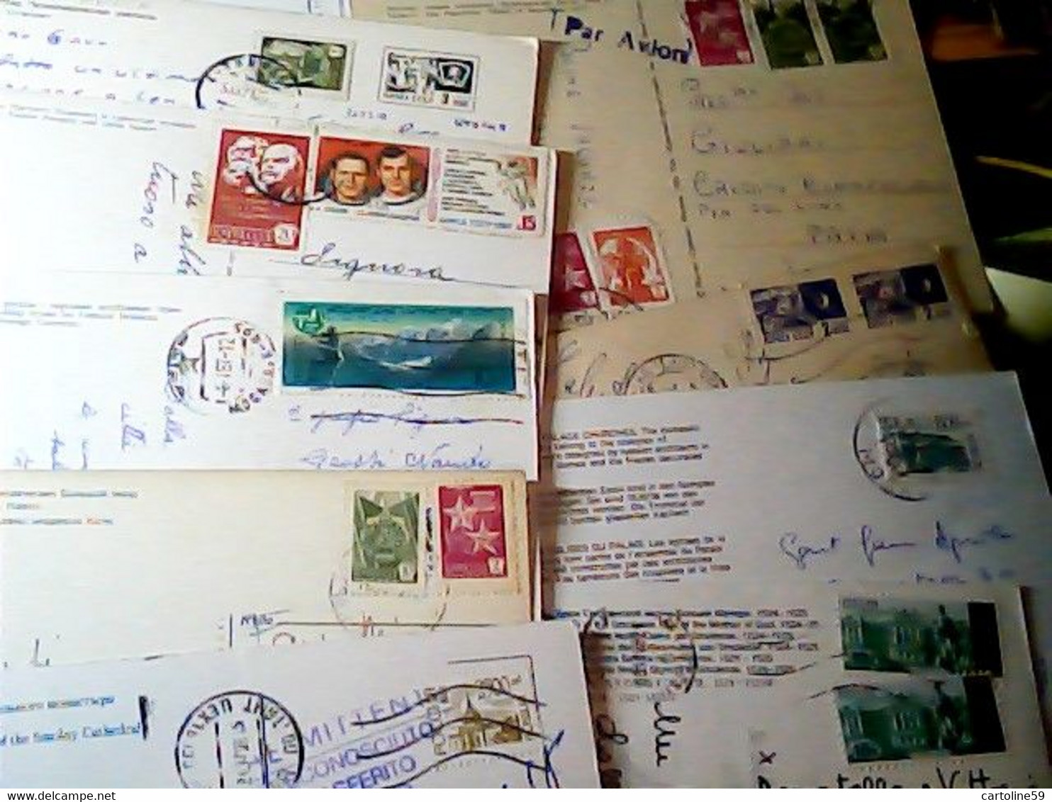 43 CARD LETTRE  STAMP TIMBRE SELLO FRANCOBOLLI  URSS RUSSIA  RUSSIE CCCP       170gm   JF7938 - Verzamelingen