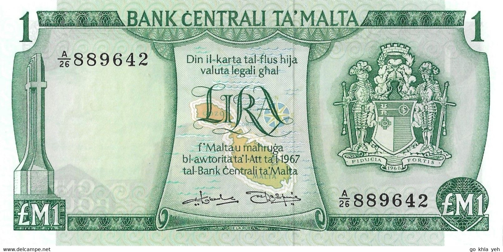 MALTE 1973 1 Pound - P.31b Neuf UNC - Malte