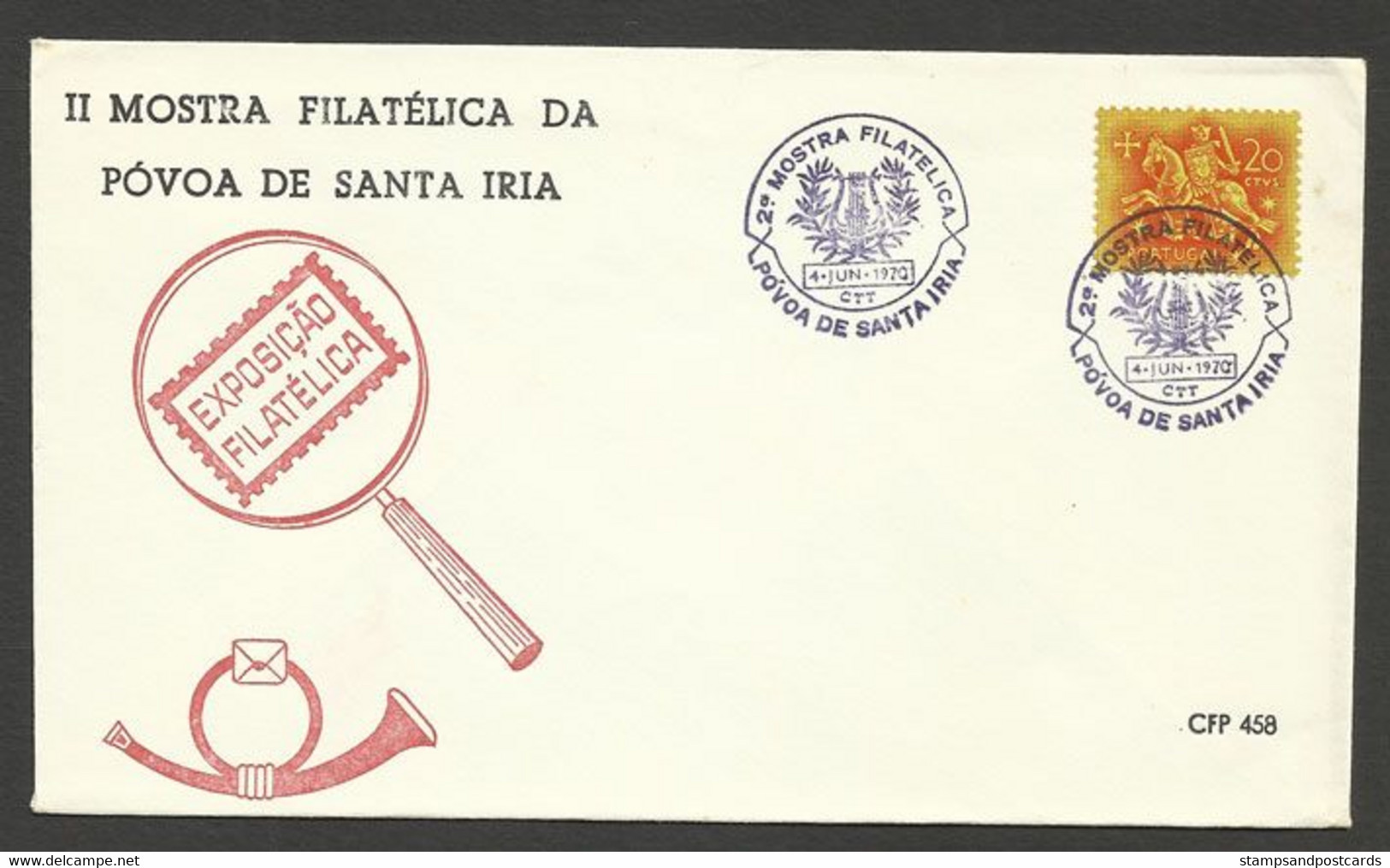Portugal Cachet Commémoratif  Expo Philatelique Póvoa De Santa Iria 1970 Event Postmark Philatelic Expo - Postal Logo & Postmarks