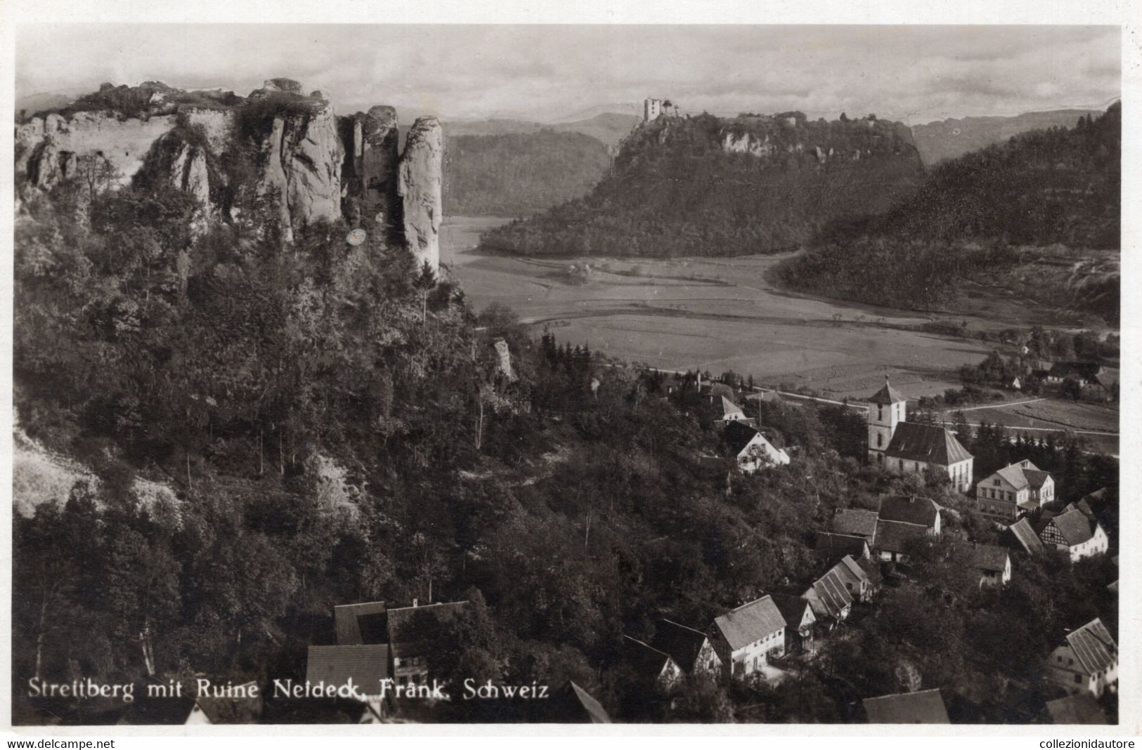 STREITBERG MIT RUINE NEIDECK - FRANK - SCHWEIZ - CARTOLINA FP SPEDITA NEL 1932 - Weil Am Rhein