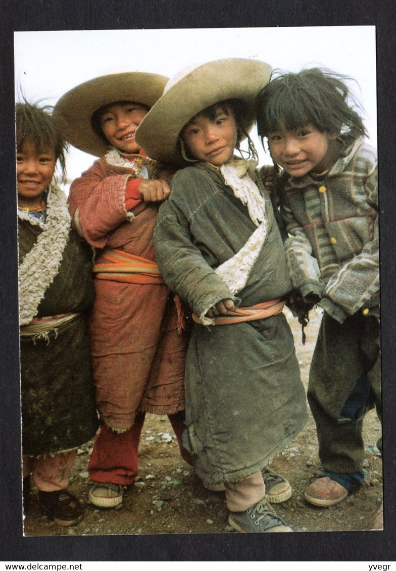 Tibet - Tibetan Children - Folklore - Enfants Du Tibet En Tenue De Région - Tíbet