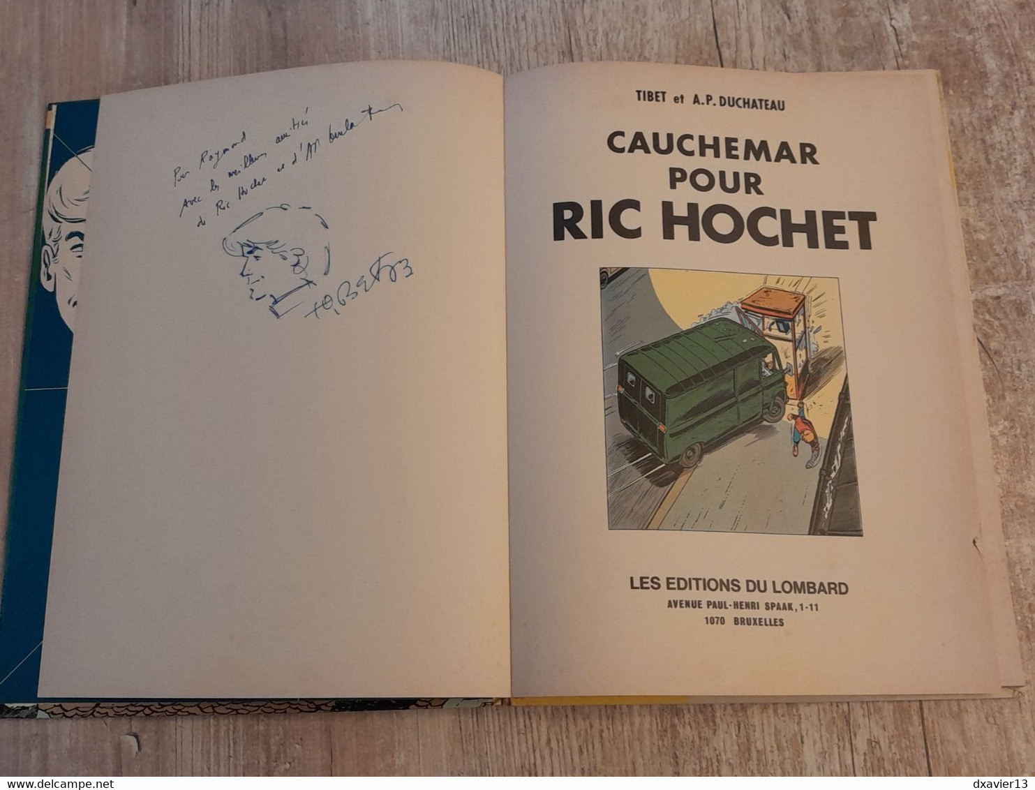 Bande Dessinée Dédicacée -  Ric Hochet 11 - Cauchemar Pour Ric Hochet (1970) - Dédicaces