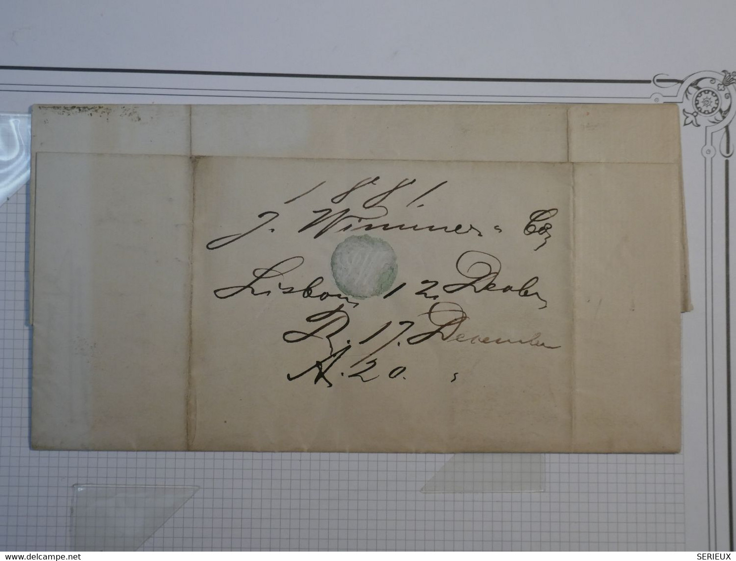 BN1  PORTUGAL BELLE LETTRE  RRR  1881 LISBOA A  LONDON U.K   +AFFRANCH. INTERESSANT++ + - Lettres & Documents