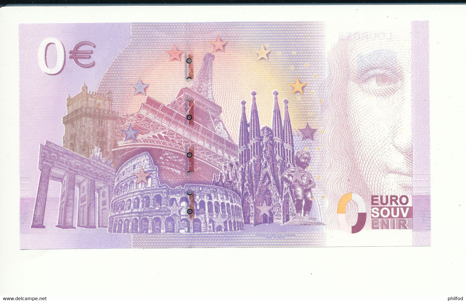 Billet Touristique 0 Euro - LOURDES - UEEM - 2020-2 - N° 15078 - Billet épuisé - Autres & Non Classés