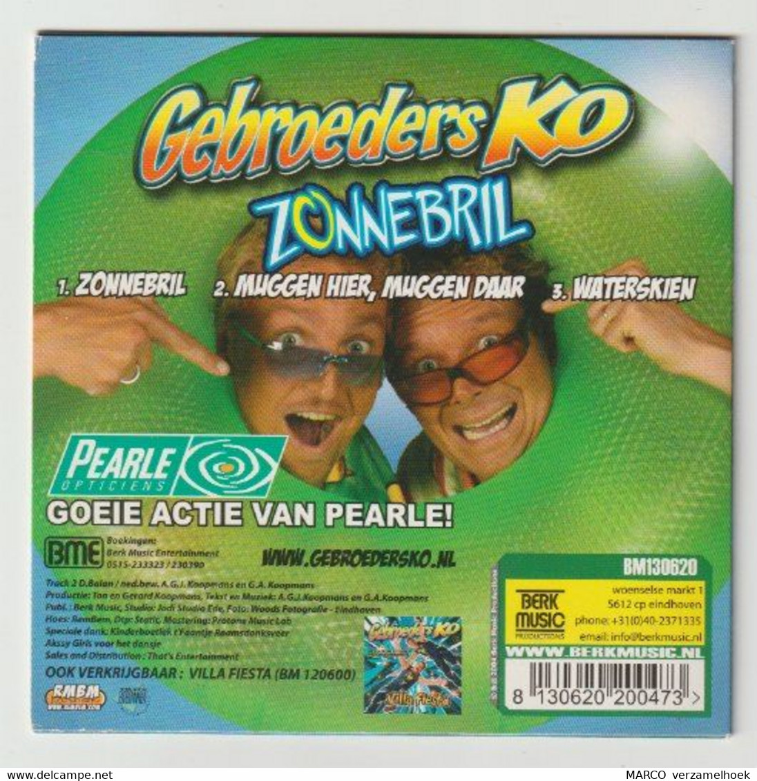 CD Gebroeders KO - Zonnebril PEARLE 2004 - Andere - Nederlandstalig